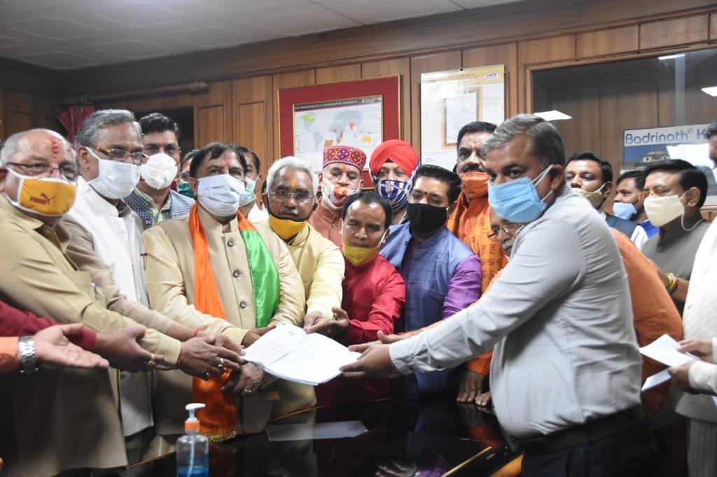 Rajya Sabha Election 2020: bjp candidate naresh bansal file nomination