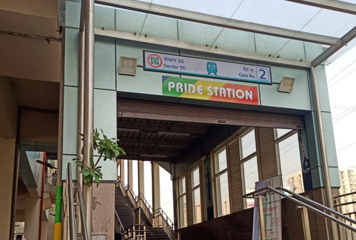 NMRC sector 50 pride metro station dedicated to transgender community 6 trans men women deployed unveiled by mp dr mahesh sharma
