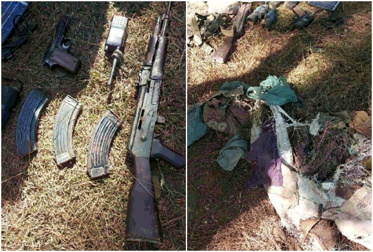 Terrorist hideout destroyed in mendhar AK 56 and pistol made in Pakistan recovered