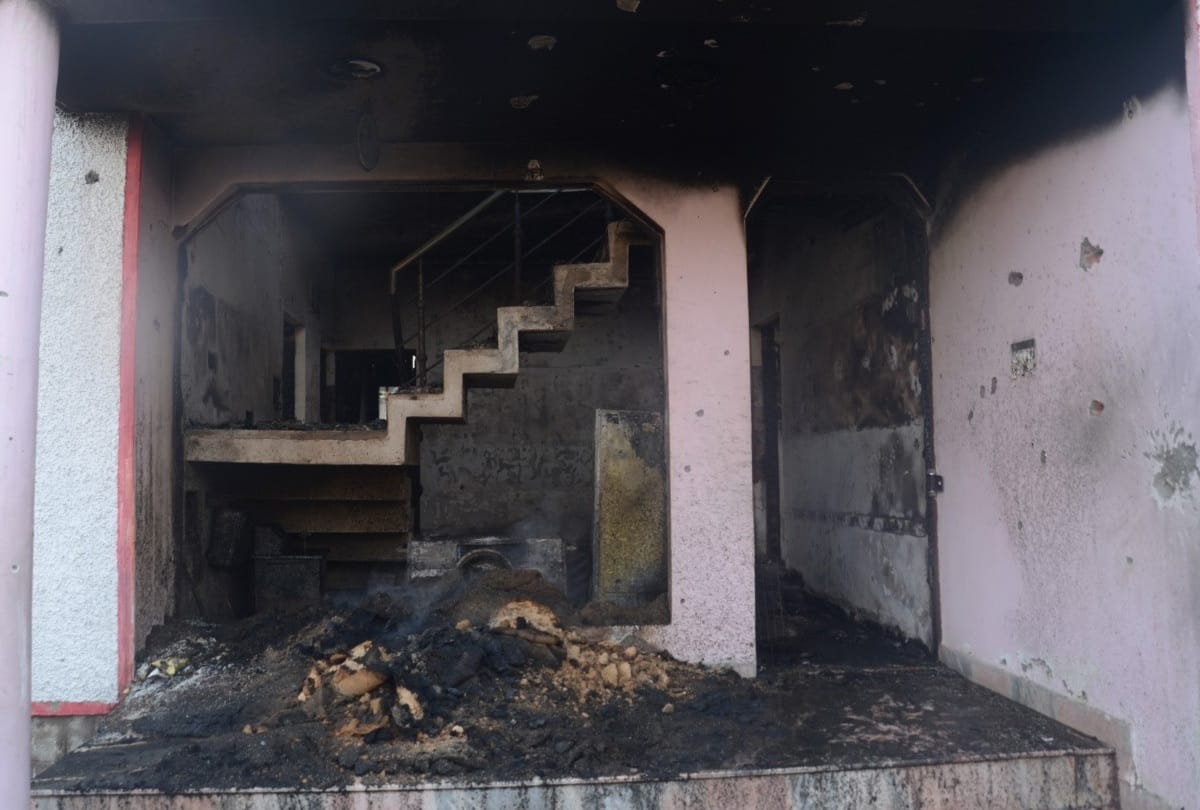 Budgam two terrorists dies in encounter with security forces fire brokeout in house