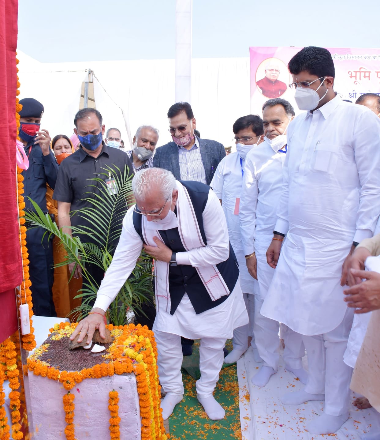 cm start second fase work of airport in Hisar