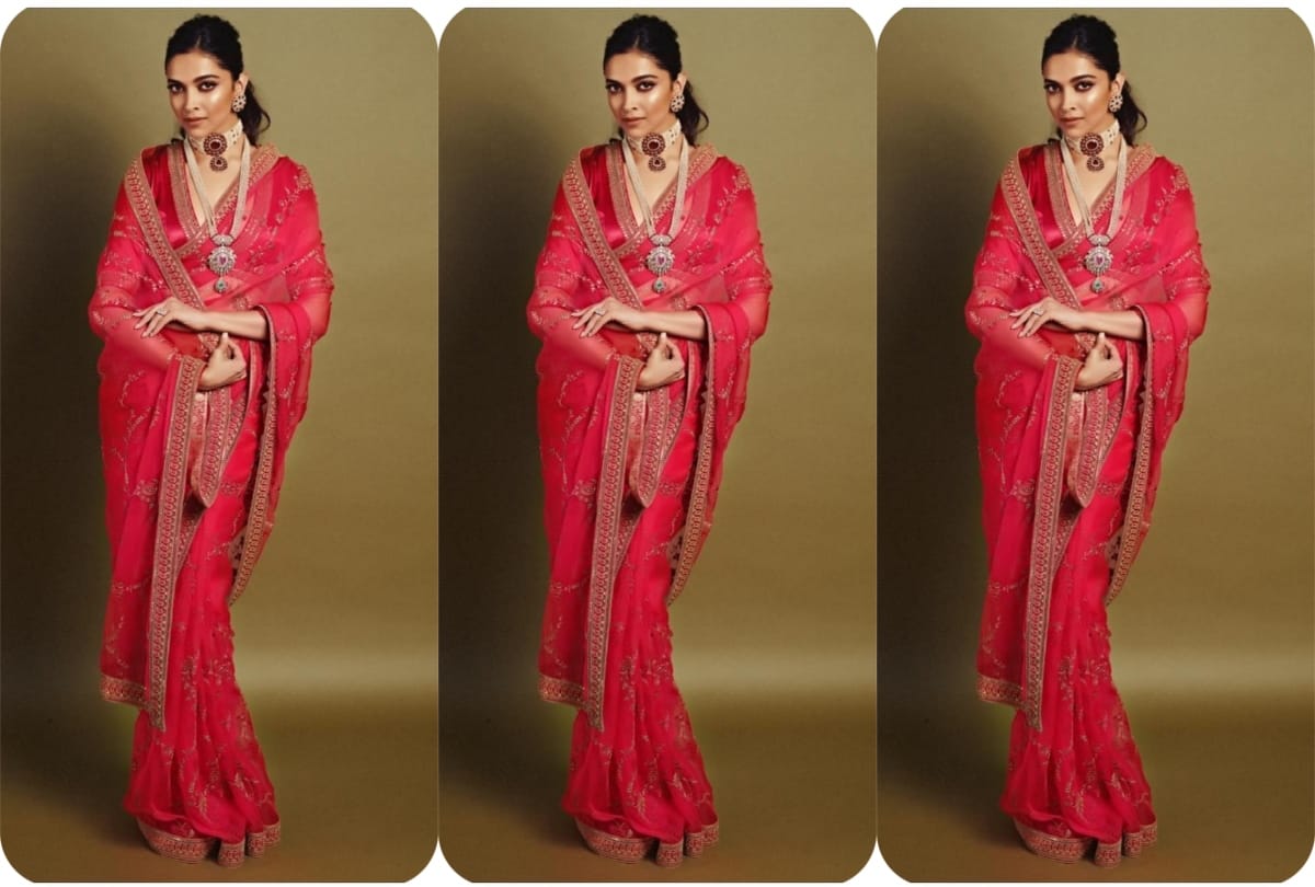 pearl necklace match with saree like bollywood divas nora fatehi kangana ranaut deepika padukone