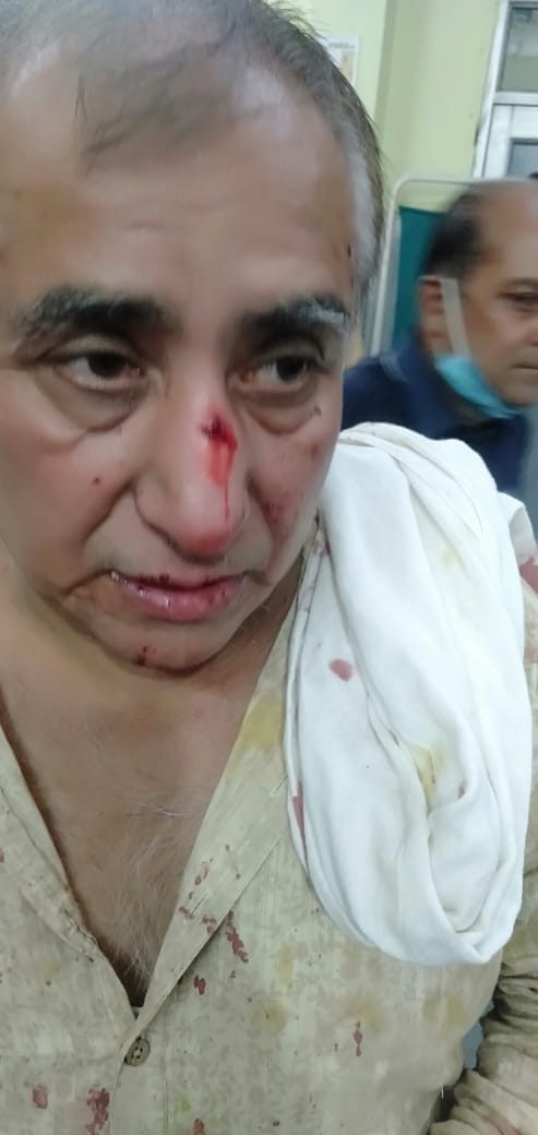 The business family ran and beaten them at the dhaba