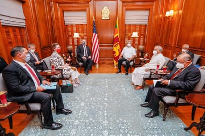 Mike Pompeo with Srilanka President Gotabaya Rajapaksa