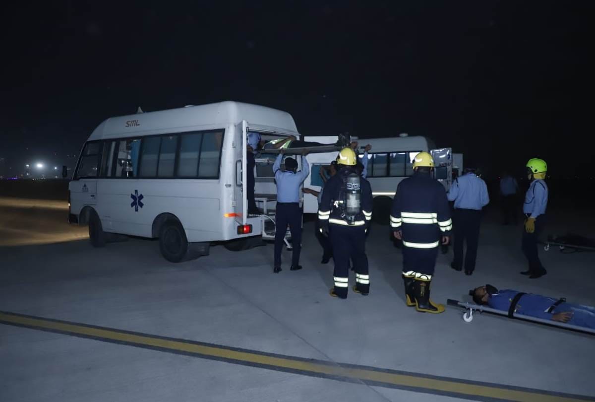 Lucknow Airport Mock Drill News: mock drill at amausi airport in lucknow