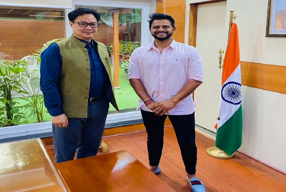 Had great conversation on sports: Suresh Raina after meeting Kiren Rijiju