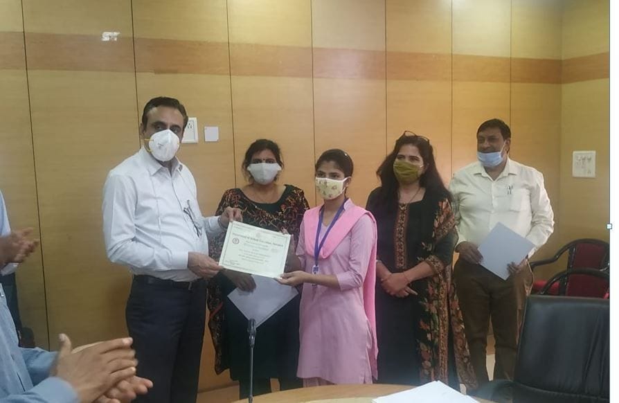 Three students of government schools in the district who have qualified in IIT-JEE were honored