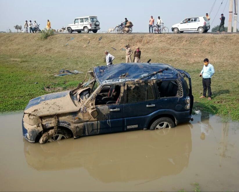 Uncontrolled Scorpio falls into canal, three dead including two innocents
