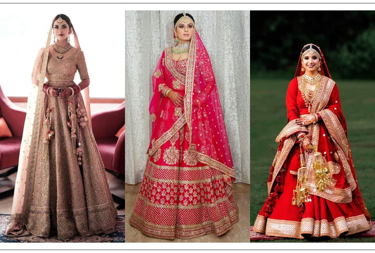 wedding season 2020 stylish bride dress looks fashion design lehenga saree sabyasachi mukherjee wedding lehenga sarees collection
