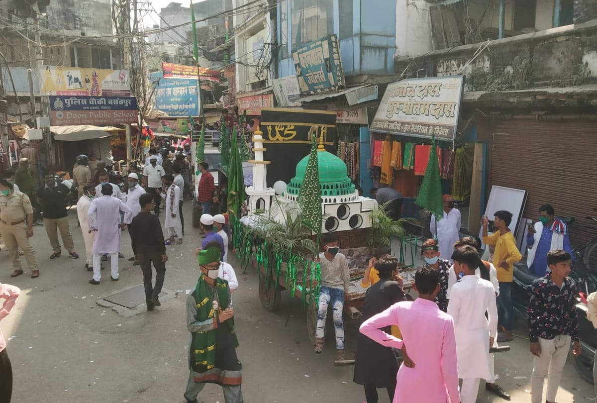 Eid Miladun Nabi 2020 today Procession removed on prophet mohammed birthday celebrated in gorakhpur