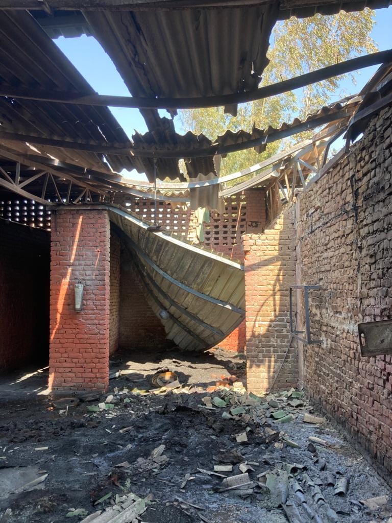 The echo of the blasts heard up to four km away