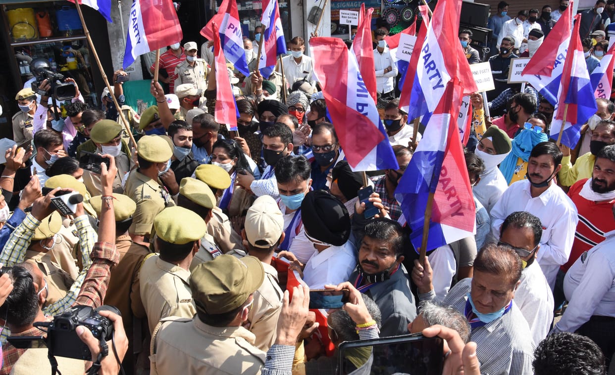 jammu kashmir, land act, apni party
