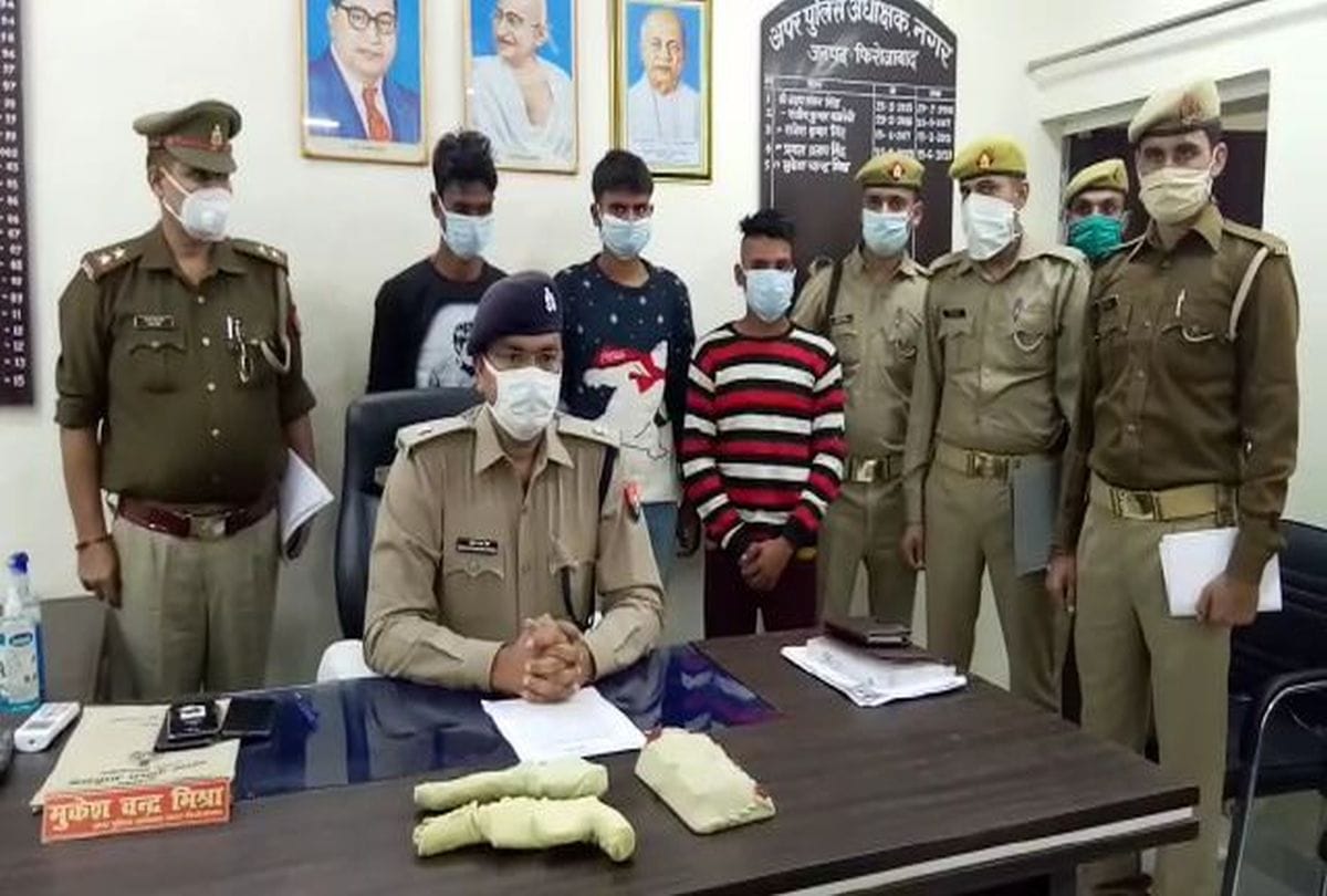 Three robbers arrested for robbing finance workers in firozabad