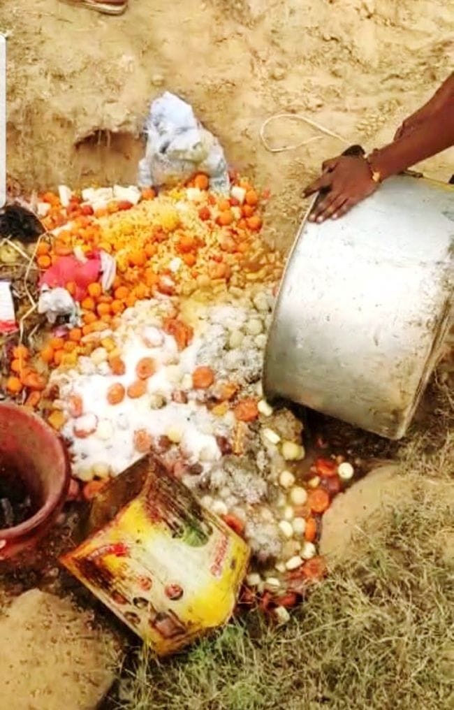 sweets kept in the pit