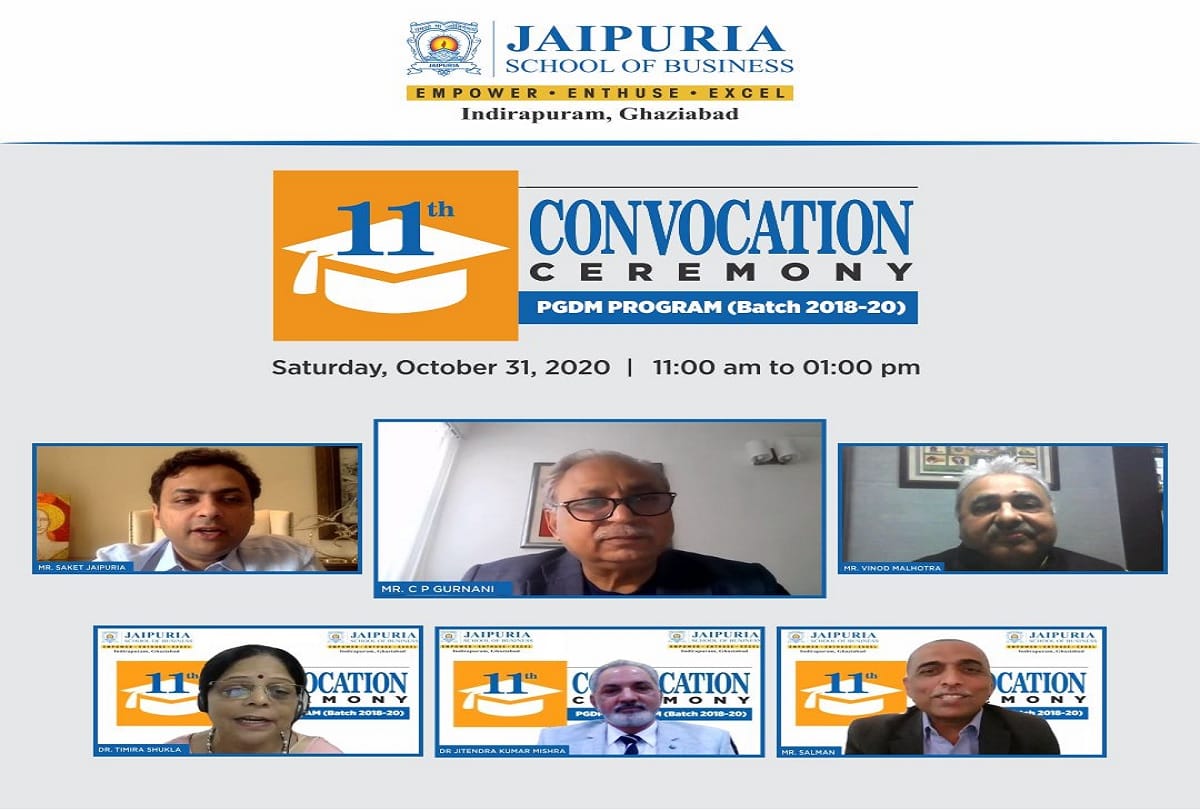 Jaipuria School of Business organises 11th convocation ceremony