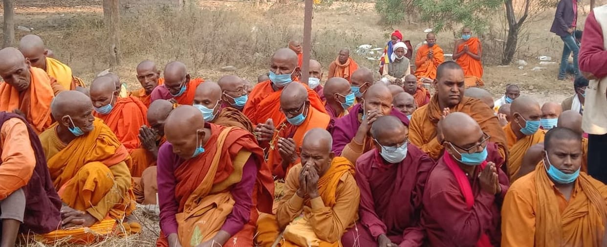Circumference of Stupa by taking out Dhamma Yatra