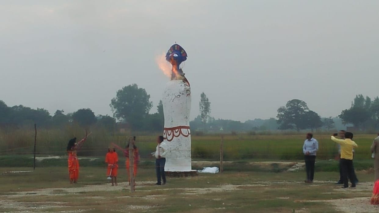 Ravana burnt in Mirzapur after 20 years under the shadow of bayonets