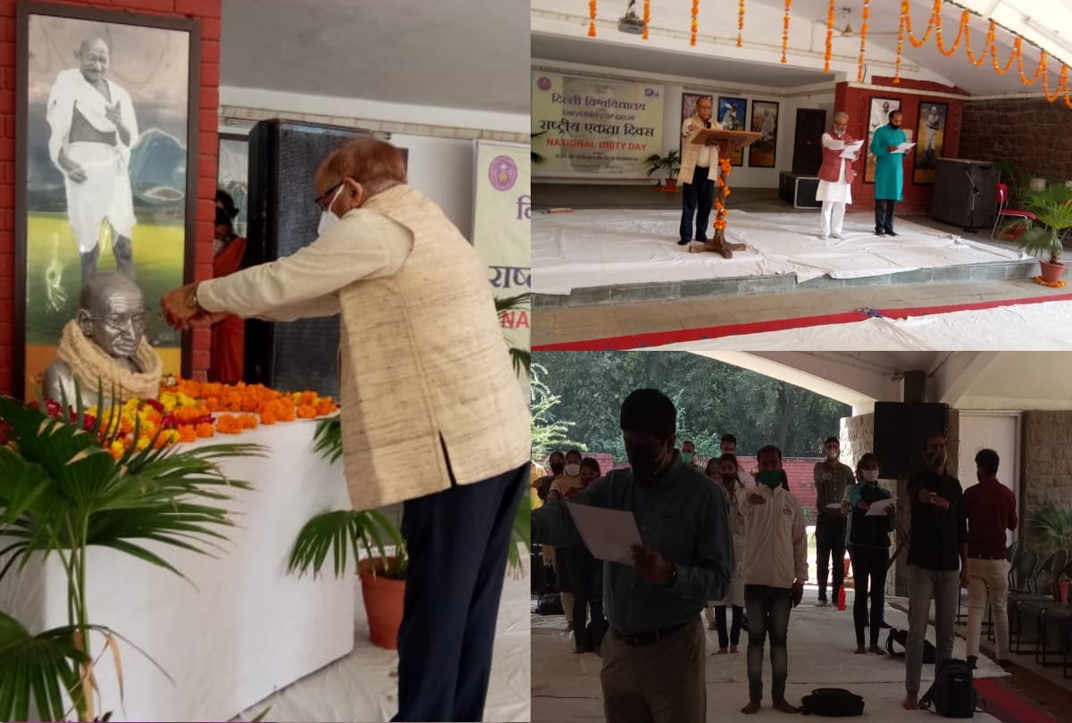 delhi university celebrate national unity day on sardar vallabhbhai patel 145 birth anniversary