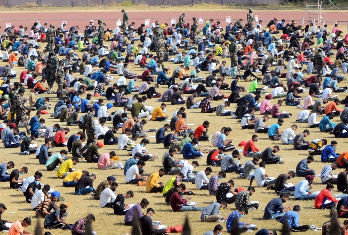 army bharti written exam in mandi paddal ground postponed