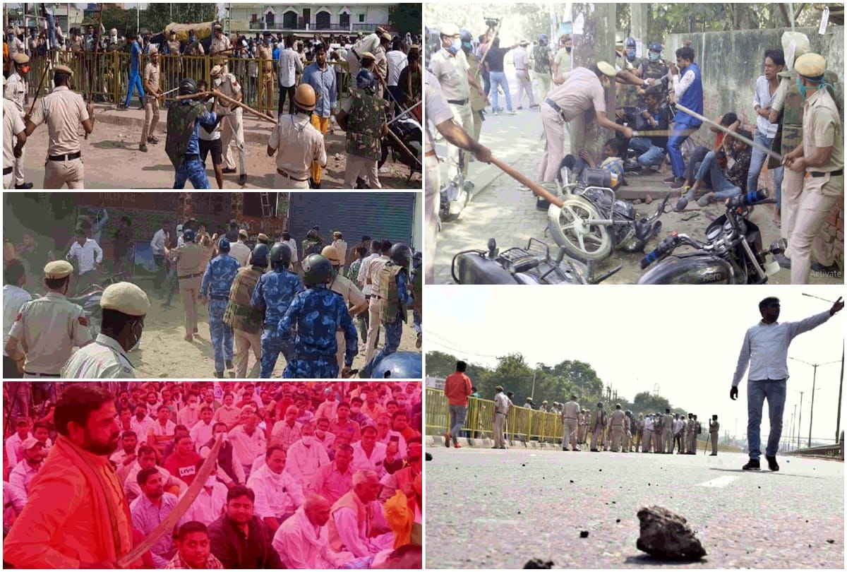 Nikita murder case: mob rages during mahapanchayat police lathicharged
