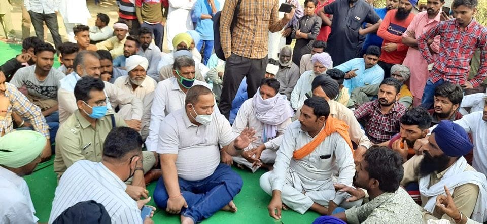 Families and villagers of the deceased teenager jammed