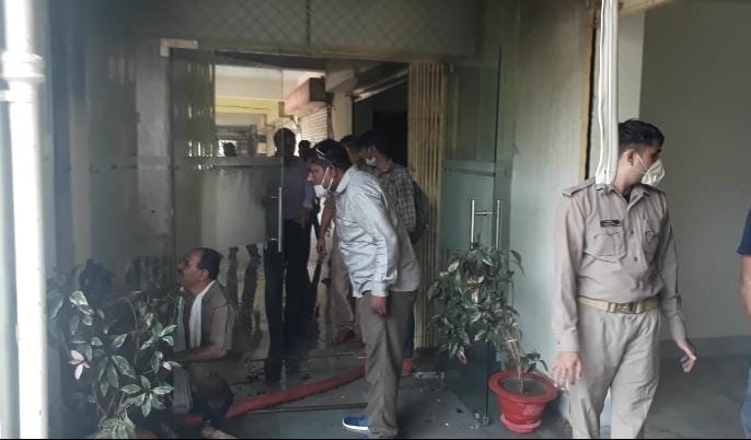 LIC building fire people disturb