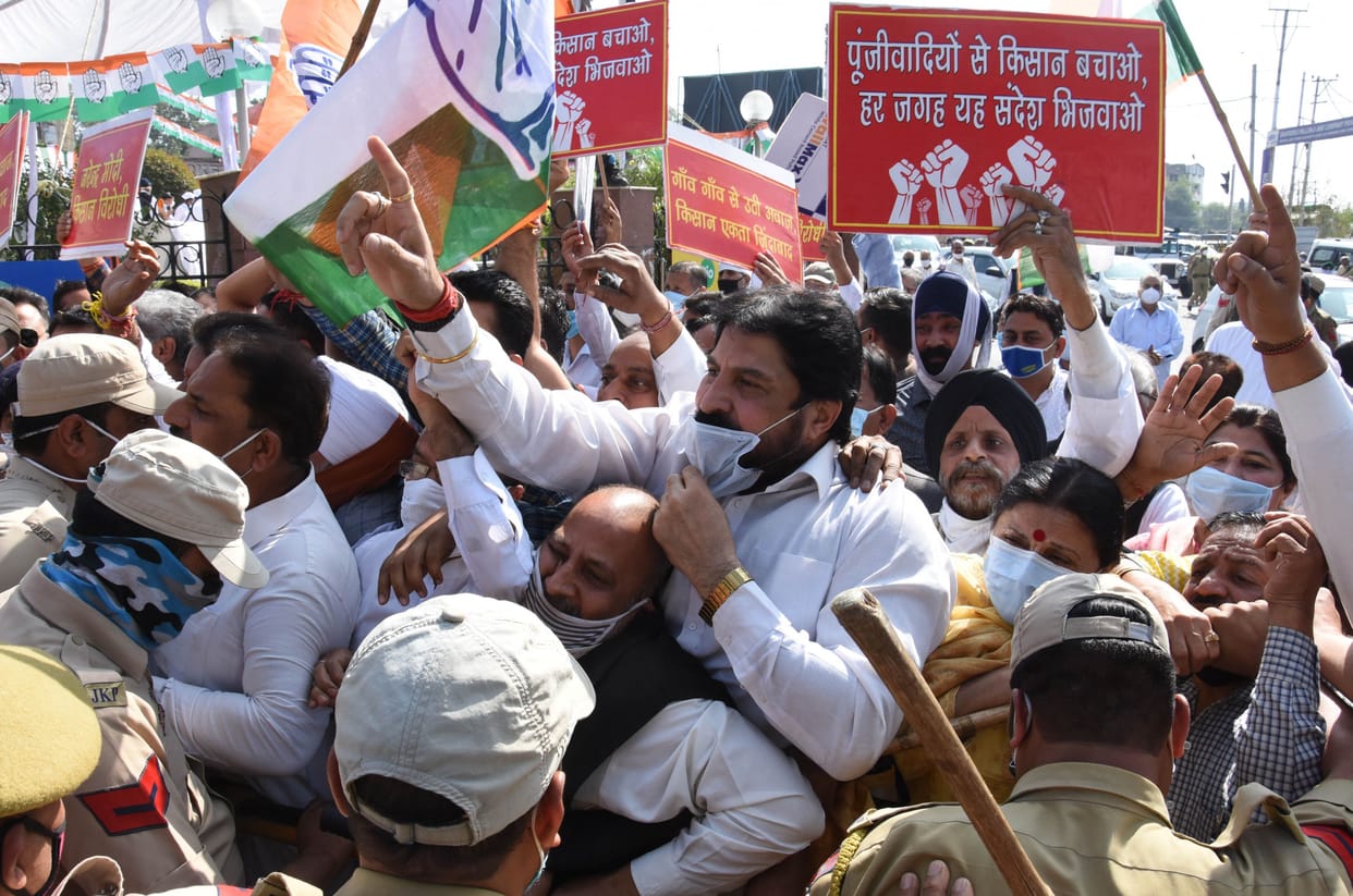 congress protest in jammu