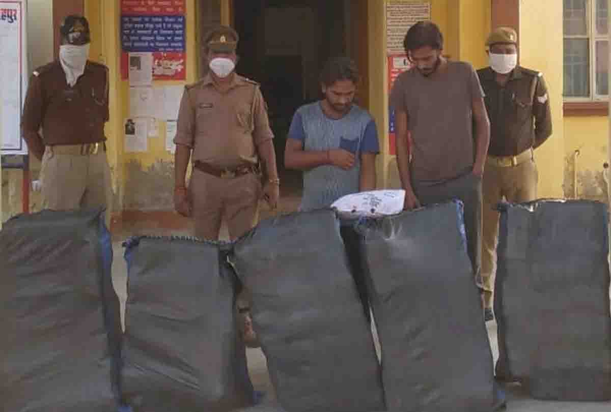 Fatehpur: STF caught 30 lakh hemp on highway, Gurgaon was being taken from Visakhapatna