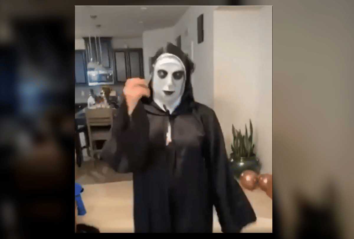 Diljit Dosanjh shared a funny Halloween post a person dressed as the nun dancing Punjabi song