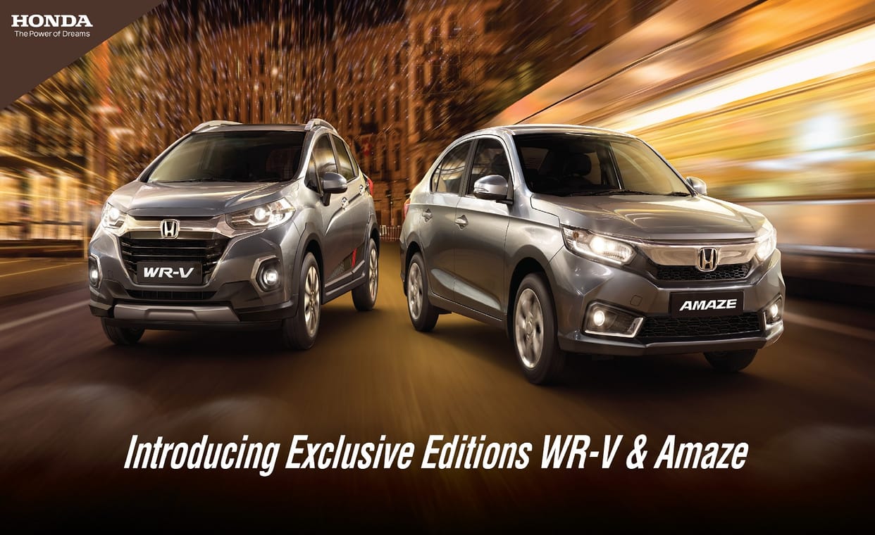 Honda Cars India Introduces Exclusive Editions of Amaze & WR-V