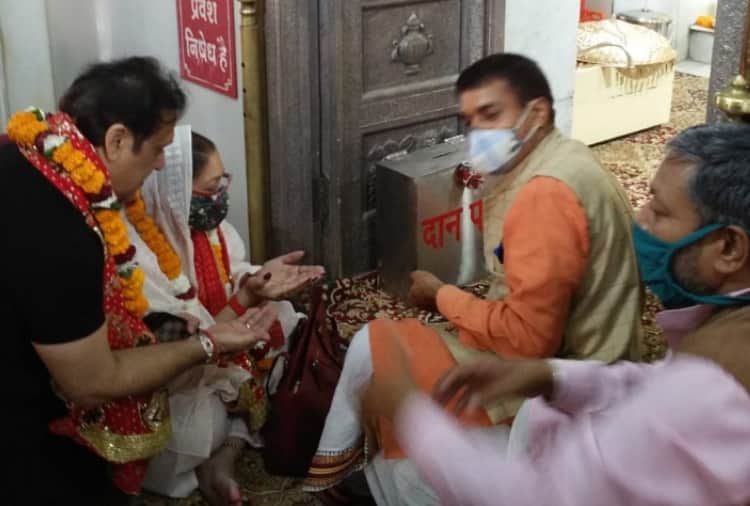 Film actor Govinda reached at Mata Mansa Devi Temple in Panchkula