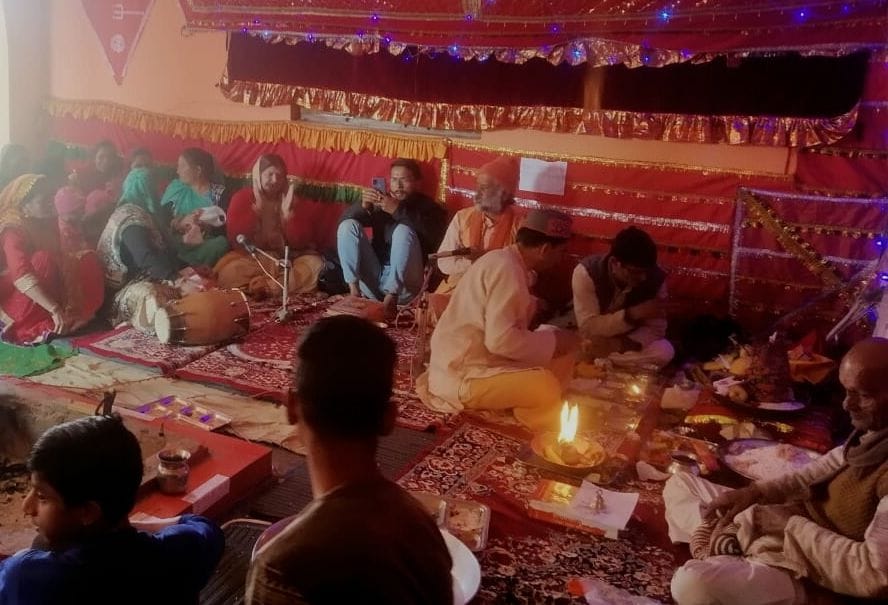 Parayana of unbroken Ramcharitmanas in Chardyoli.