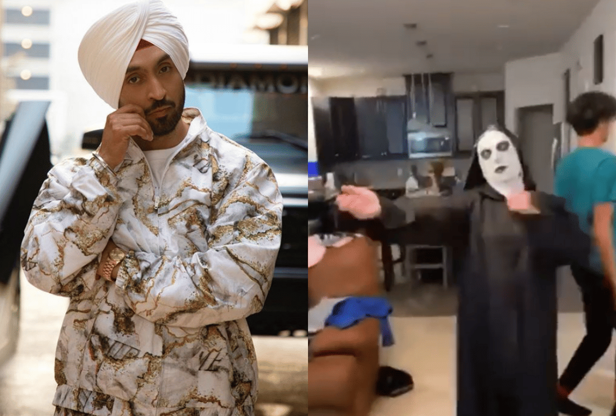 Diljit Dosanjh shared a funny Halloween post a person dressed as the nun dancing Punjabi song