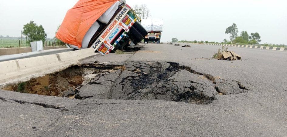 road in bad condition
