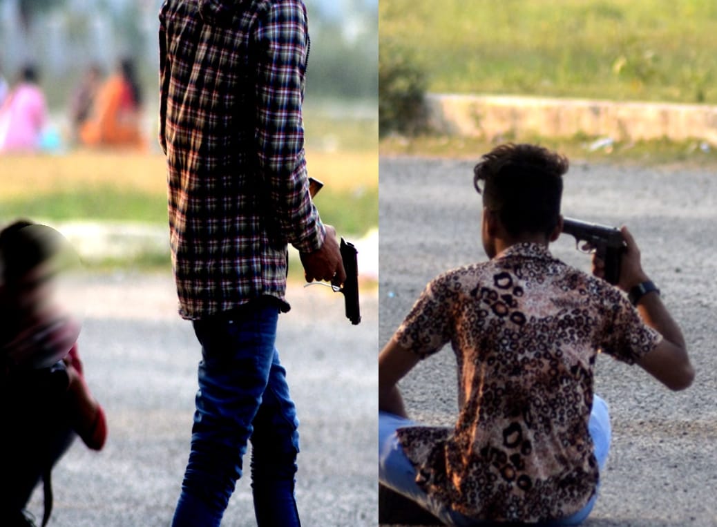 Boys took life in risk for photoshoot in Haridwar, watch in photos