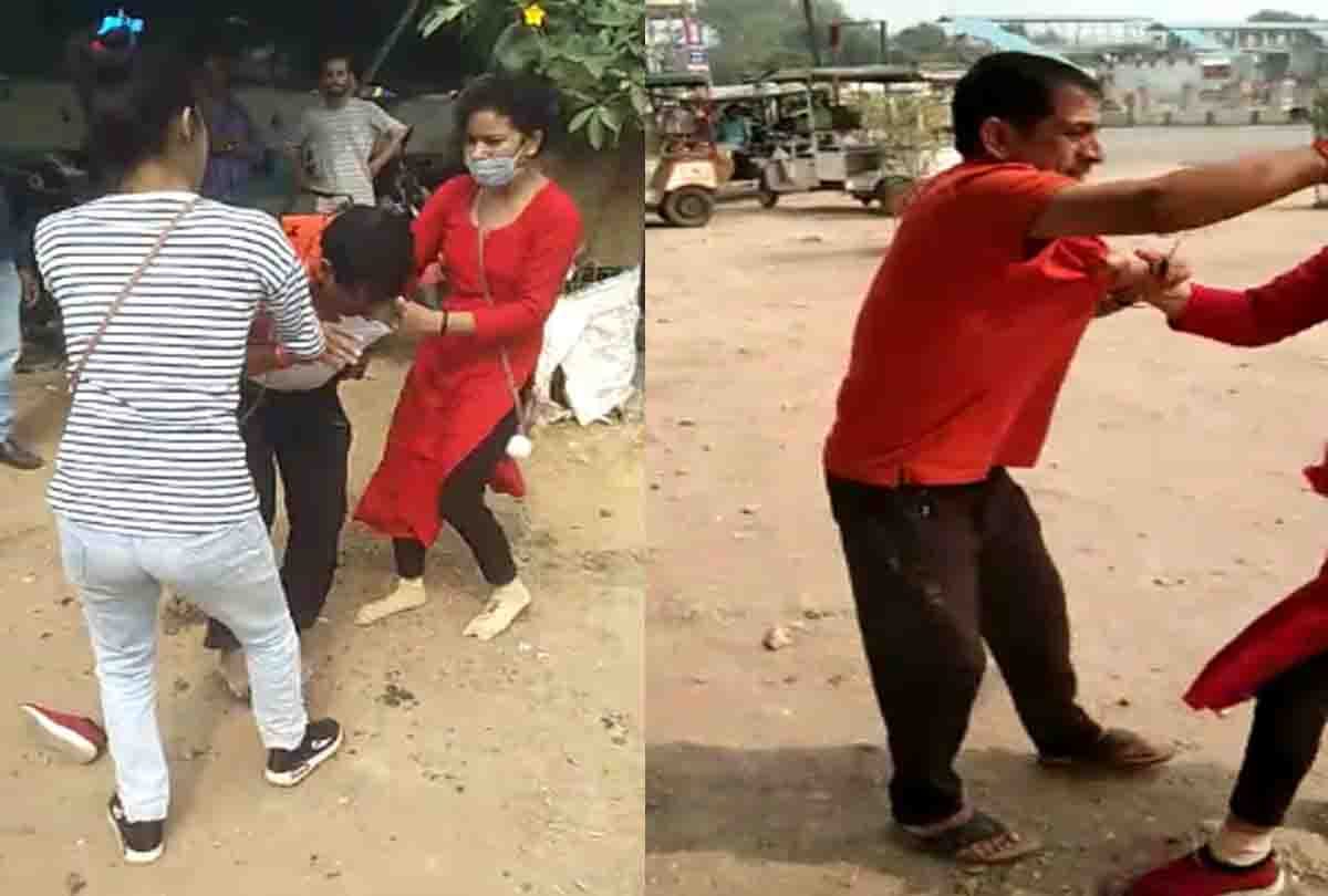 UP: District level worker of Women Congress who beat up Orai Congress District President with shoes