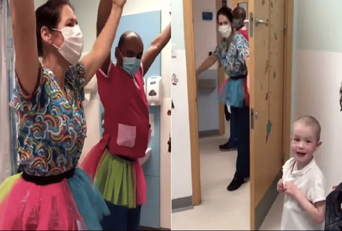 uk hospital staff members special ballet dance for 5 years old cancer patient video goes viral