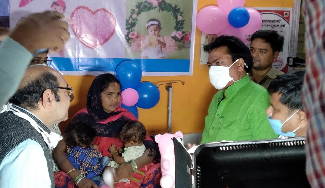 Free treatment of malnourished children in Duddhi Hospital