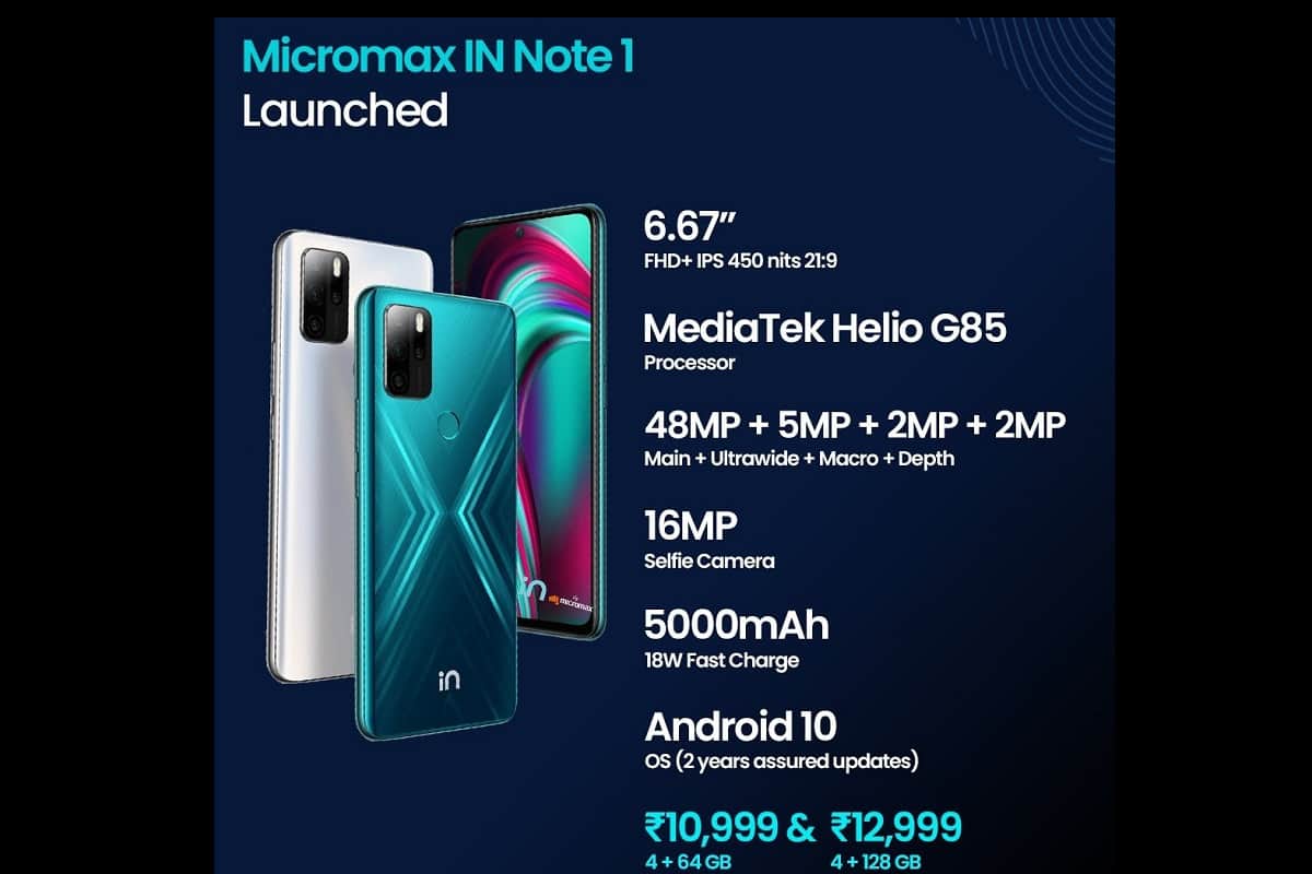Micromax IN series News: Micromax IN 1b and Micromax IN Note 1 launched in India at starting price of Rs 6999MIc