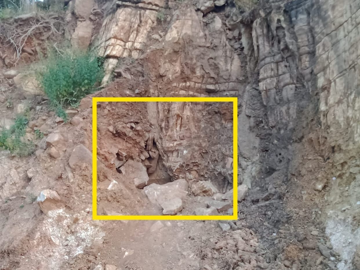 Mysterious cave found during excavation of mountain in Chitrakoot