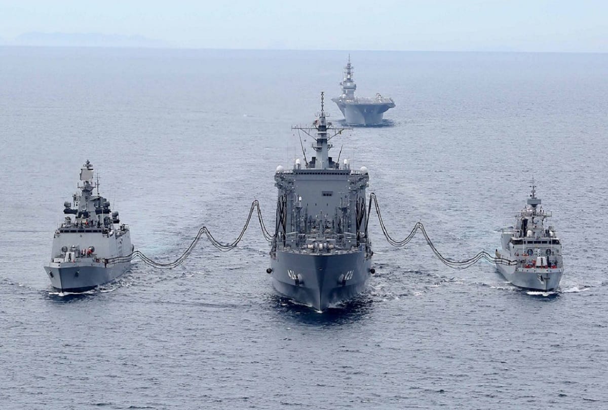 indian navy vikramaditya us nimitz with two destroyers of australia japan will conduct war games in goa