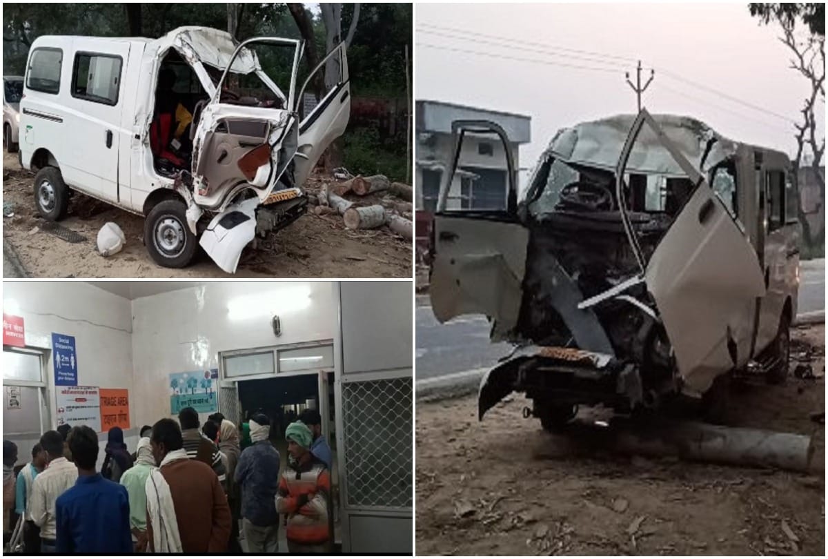 Bahraich road accident pilgrims agonize kept on road for four hours see photos