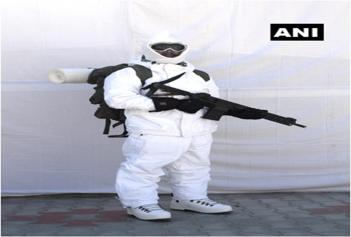 Indian Army  wearing latest American extreme cold weather clothing for braving winter in Eastern Ladakh