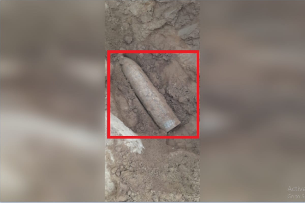 Cannon weapon has been found during excavation in a village of Muzaffarnagar