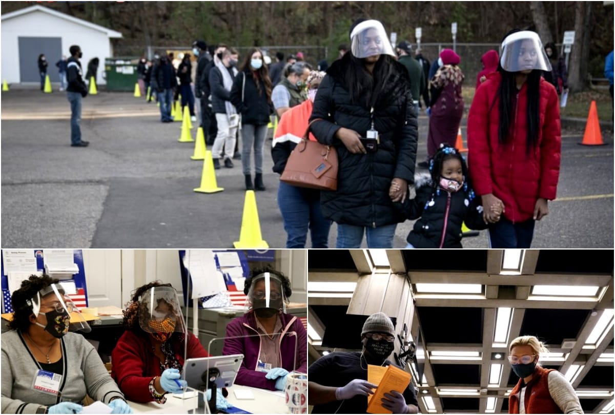 US Presidential Election 2020 updates Long queues seen outside polling stations