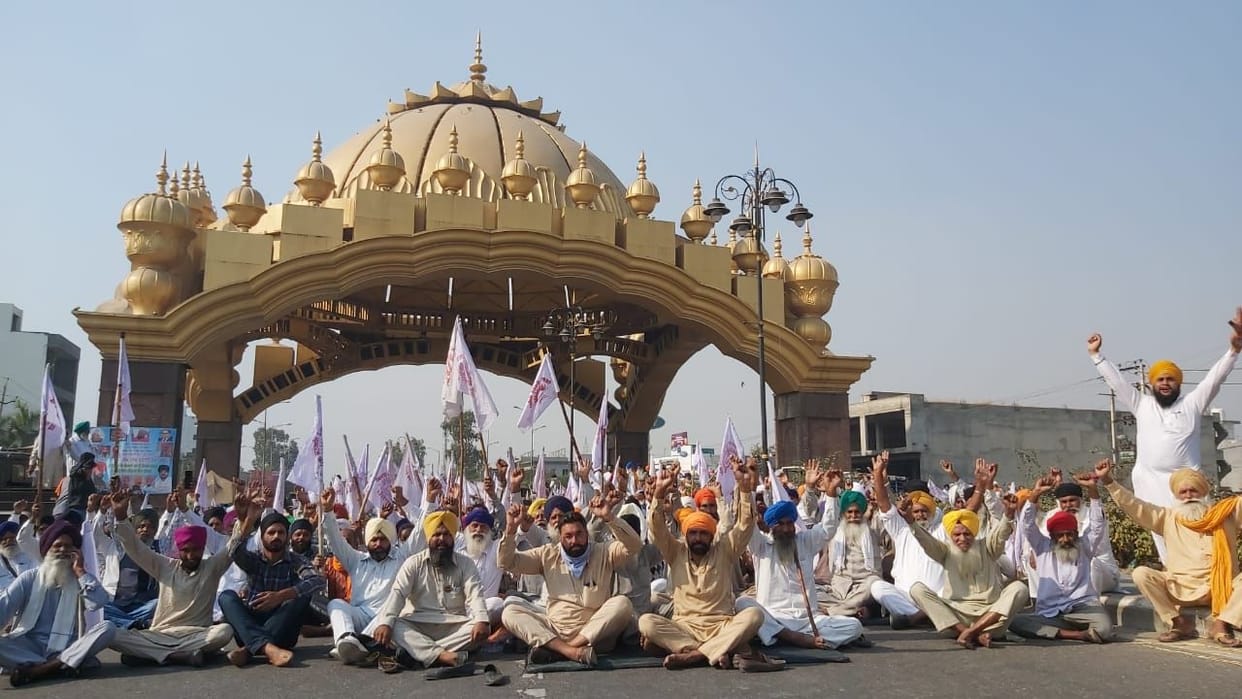 farmers protest in amritsar