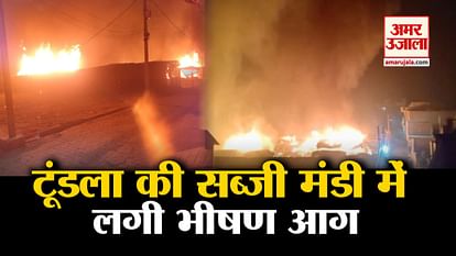 massive fire in vegetable market tundla