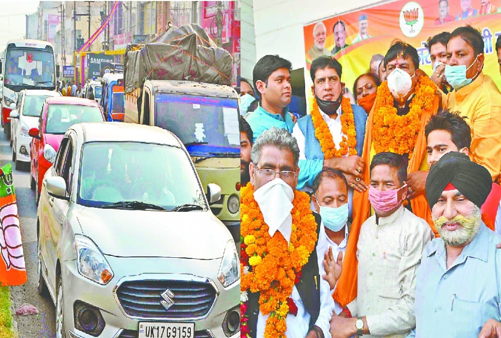 Newly elected Rajya Sabha MP Naresh Bansal reached Roorkee, roadshow caused traffic jam in city