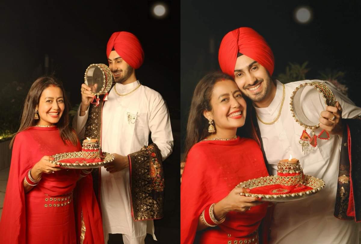 neha kakkar kajal aggarwal celebrate first karwa chauth after marriage