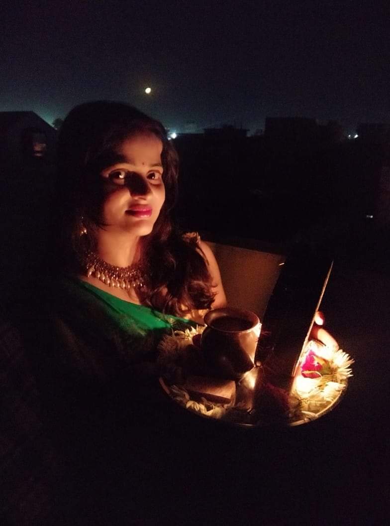 The women wished for the longevity of the husband by fasting on the Karwachauth